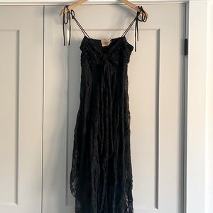 Lined black lace dress